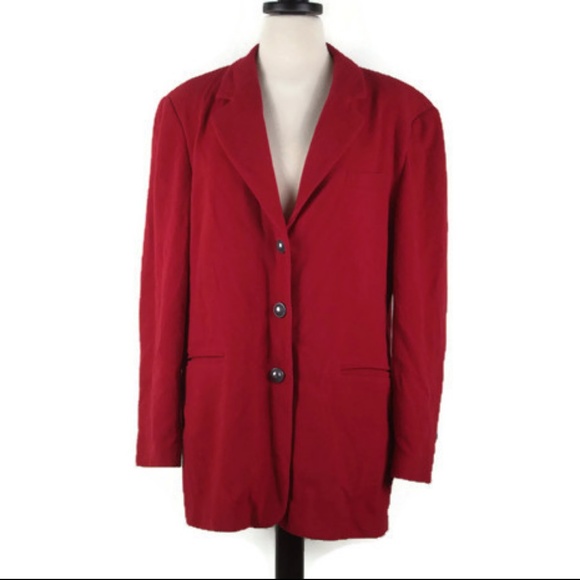 Ouiset Red Wool and Cashmere Coat - Picture 1 of 8